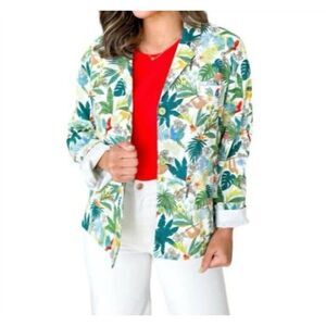 Molly Bracken Jungle Printed Jacket In Multi Size Medium NWT